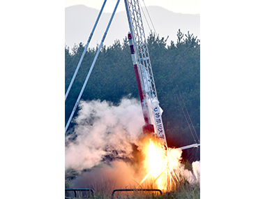 2021年にハイブリッドロケット高度日本記録10.1kmを達成した際の打ち上げ（道浦直人氏提供）
