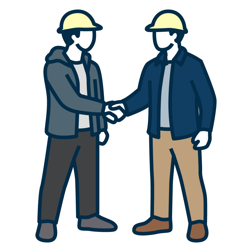復興支援のイラスト
